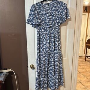 Floral Blue Dress